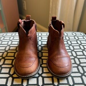 Zara Brown Leather Ankle Boot with Zipper size EU26 or US 9.5